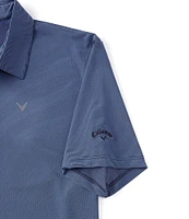 Callaway Big & Tall Fine Line Stripe Stretch Short Sleeve Polo Shirt