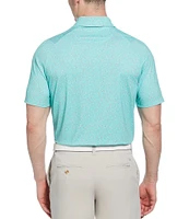 Callaway Big & Tall Micro Floral Performance Stretch Short Sleeve Polo Shirt