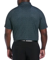 Callaway Big & Tall Micro Floral Performance Stretch Short Sleeve Polo Shirt