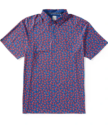 Callaway Big & Tall Novelty Crab Printed Short Sleeve Golf Polo Shirt