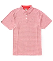 Callaway Big & Tall Trademark Printed Short Sleeve Golf Polo Shirt