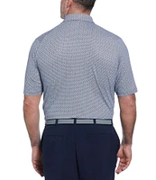 Callaway Big & Tall Trademark Printed Short Sleeve Golf Polo Shirt