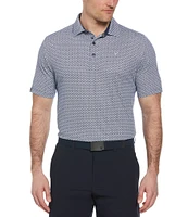 Callaway Big & Tall Trademark Printed Short Sleeve Golf Polo Shirt