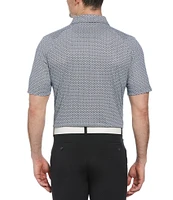 Callaway Big & Tall Trademark Printed Short Sleeve Golf Polo Shirt