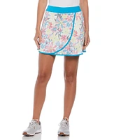 Callaway Chevron Floral Print Wrap Flounce 17#double; Golf Skort