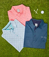 Callaway Chevron Printed Short Sleeve Golf Polo Shirt