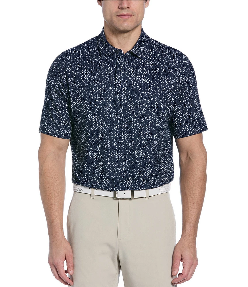 Callaway Chevron Printed Short Sleeve Polo Shirt