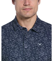 Callaway Chevron Printed Short Sleeve Polo Shirt