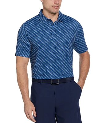 Callaway Chevron Printed Short Sleeve Twill Golf Polo Shirt