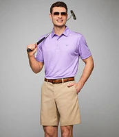 Callaway Classic Fit Flat Front Opti-Stretch Active Waistband Solid 9#double; Inseam Shorts