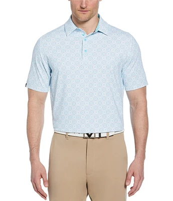 Callaway Foulard Print Performance Stretch Short Sleeve Polo Shirt