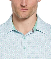 Callaway Foulard Print Performance Stretch Short Sleeve Polo Shirt