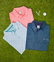 Callaway Gingham Printed Short Sleeve Golf Polo Shirt