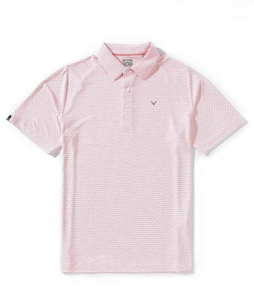 Callaway Gradient Chevron Printed Short Sleeve Golf Polo Shirt