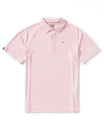 Callaway Gradient Chevron Printed Short Sleeve Golf Polo Shirt
