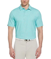 Callaway Micro Floral Performance Stretch Short Sleeve Polo Shirt