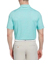 Callaway Micro Floral Performance Stretch Short Sleeve Polo Shirt