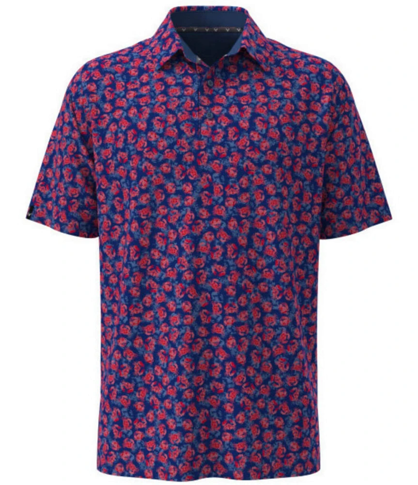 Callaway Novelty Crab Printed Short Sleeve Golf Polo Shirt