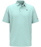 Callaway Short Sleeve Chevron-Printed Golf Polo Shirt