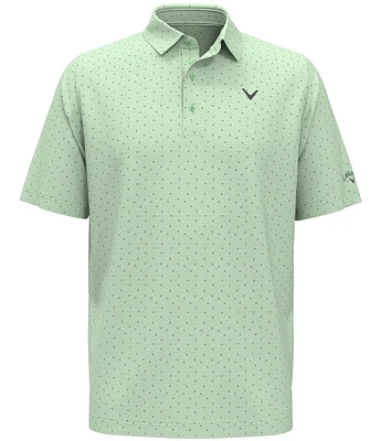 Callaway Short Sleeve Chevron-Printed Golf Polo Shirt