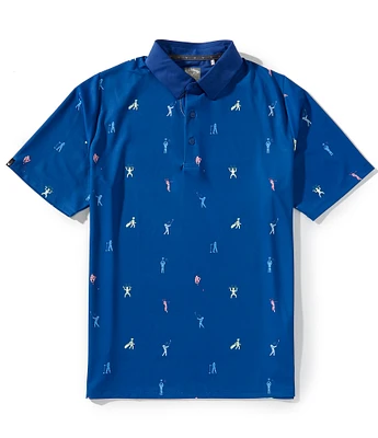 Callaway Time Lapse Print Short Sleeve Golf Polo Shirt