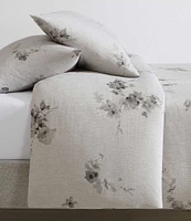 Calvin Klein Aquarelle Floral Printed Melange Gauze Duvet Cover Mini Set