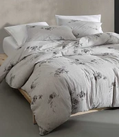 Calvin Klein Aquarelle Floral Printed Melange Gauze Duvet Cover Mini Set