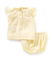 Calvin Klein Baby Girls Newborn-6 Months Flutter-Sleeve A-Line Dress