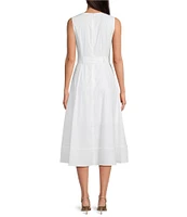 Calvin Klein Belted High-Low Hem Midi Dress