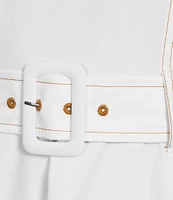 Calvin Klein Belted High-Low Hem Midi Dress