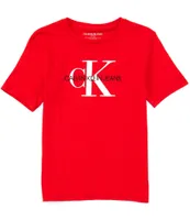 Calvin Klein Big Boys 8-20 Short-Sleeve Old School Logo T-Shirt