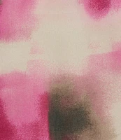 Calvin Klein Blur Print Chiffon Mock Neck Ruffle Detail Top