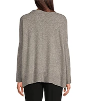 Calvin Klein Cable Knit Crew Neck Long Sleeve Poncho