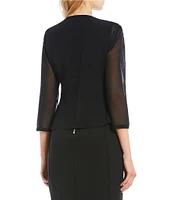 Calvin Klein Cascading Chiffon Cardigan Shrug