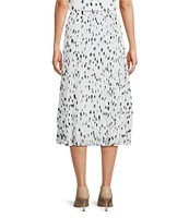 Calvin Klein Coordinating Dotted Pleated Midi Skirt