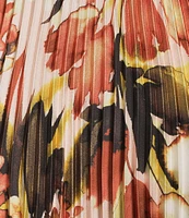 Calvin Klein Coordinating Printed Pleated Pull-On Midi Skirt