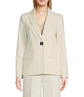 Calvin Klein Cotton Blend 1-Button Jacket