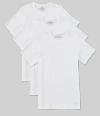Calvin Klein Cotton Classic Slim Fit Solid Crew Neck T-Shirts 3-Pack