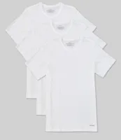 Calvin Klein Cotton Classic Slim Fit Solid Crew Neck Undershirt 3-Pack