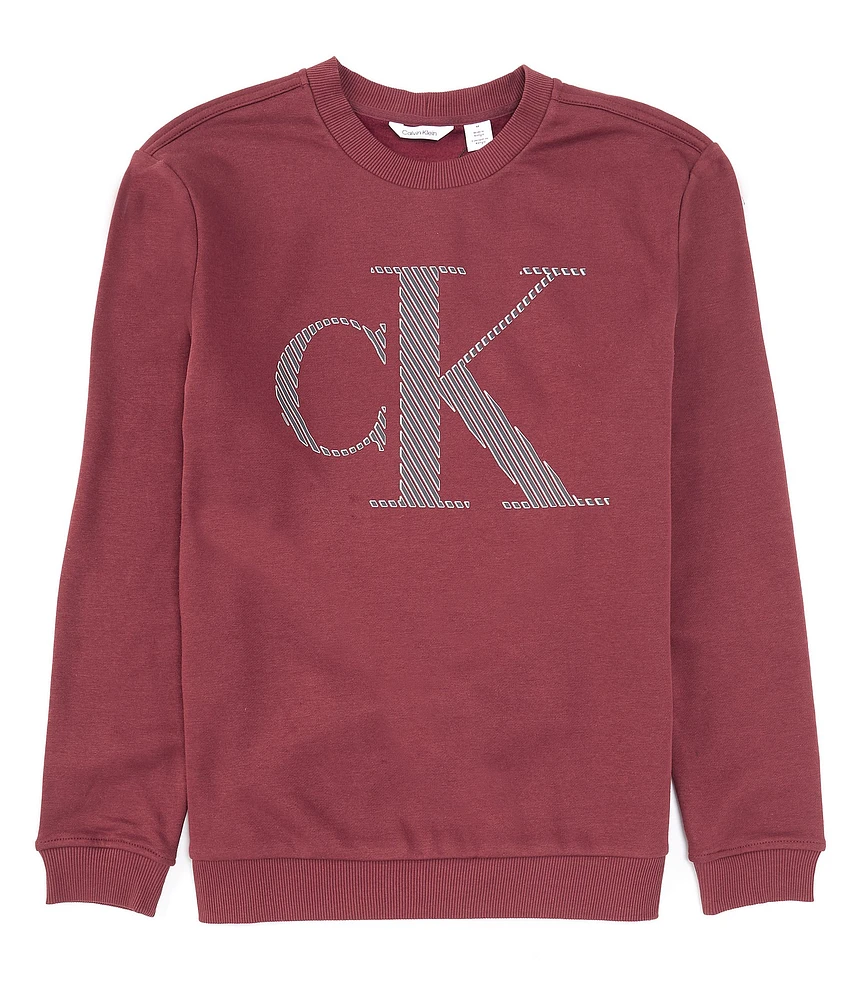 Calvin Klein Crew Monogram Fleece Sweatshirt