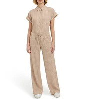 Calvin Klein Crinkle Pull On Straight Leg Coordinating Pants