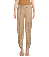 Calvin Klein Drawstring Tie Waist Side Pocket Straight Leg Ankle Pants