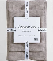 Calvin Klein Eternity Solid Cotton Terry 3 Piece Bath Towel Set