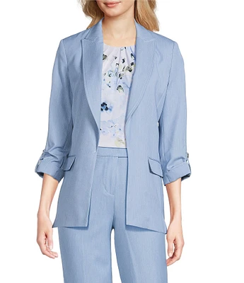 Calvin Klein Faux Denim 3/4 Sleeve Jacket