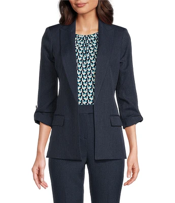 Calvin Klein Faux Denim 3/4 Sleeve Jacket