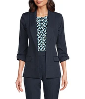 Calvin Klein Faux Denim 3/4 Sleeve Jacket