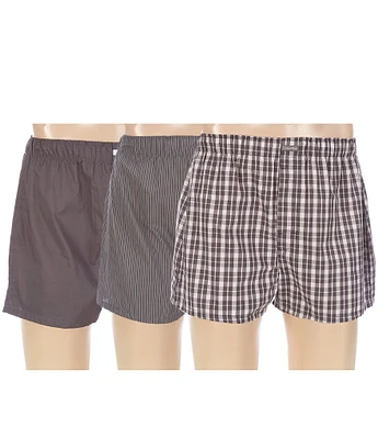 Calvin Klein Glen Plaid Woven Boxers 3-Pack