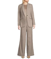 Calvin Klein Coordinating Herringbone Wide-Leg High Rise Pant