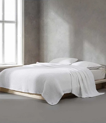 Calvin Klein Honeycomb Textured Cotton Bed Blanket