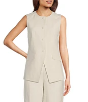 Calvin Klein Linen Blend Button Front Vest